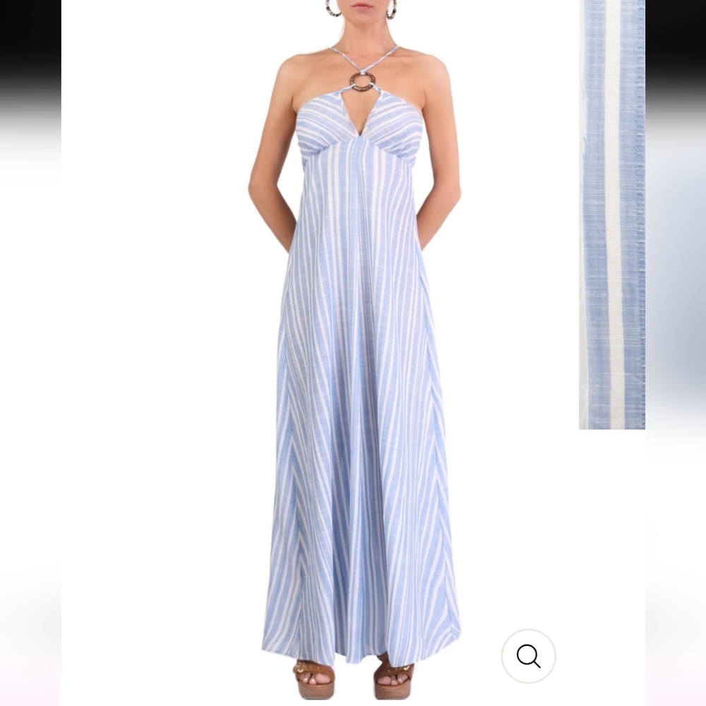 EVERYDAY RITUAL PAIGE MAXI DRESS RODANTHE STRIPE ADJUSTABLE STRAPS WOMENS LARGE